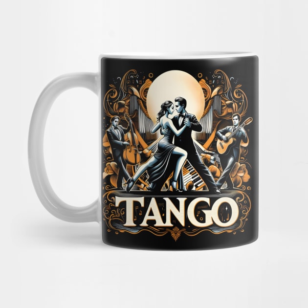 Tango Dancers and Music Milonga by ravensart